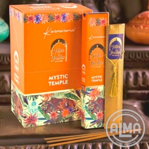 Mystic Temple Tales of India Envato sobre mesa con logo
